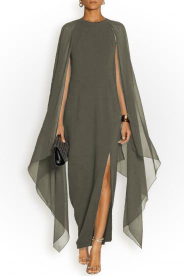 Elegant dress Ileana, olive