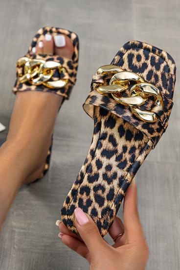 Befana Square Toe Sandals, Leopard