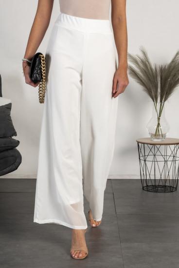 Elegant long pants Veronna, white