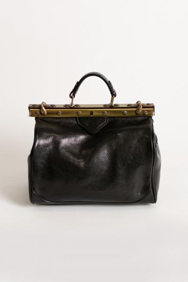 Natural leather bag, Genevive, black