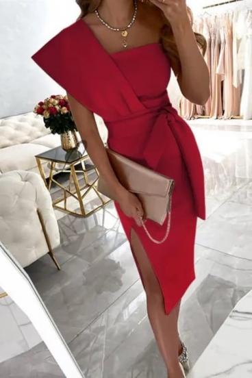 Elegant midi dress Triona, red