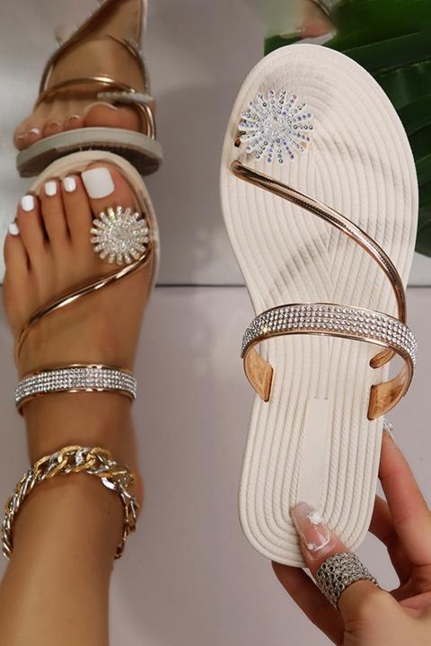Sandals with rhinestone detail Pernumia, gold