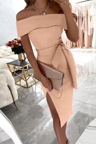 Elegant Faleria midi dress, light pink