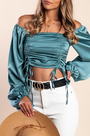 Elegant crop top Livenza, Mint