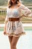 Lace mini summer dress Bangui, beige
