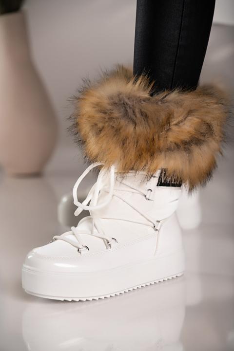 Faux fur ankle boots Sutera, white