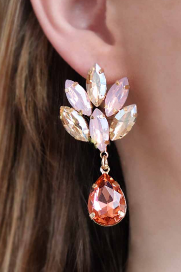 Elegant Dangle Earrings, ART374, Red