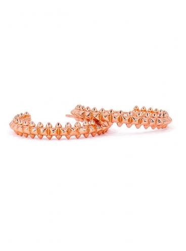 Elegant round earrings, pink