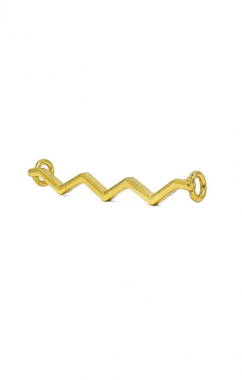 Wavy shoe accessory, gold color.