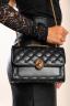 Small bag with quilted detail, black
