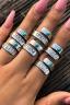 Ring set, silver color.