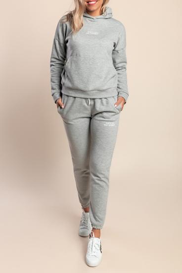 Two-piece cotton tracksuit, grey
