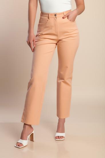 Plus size high waisted jeans, apricot