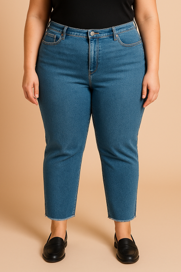 Plus size jeans, light blue
