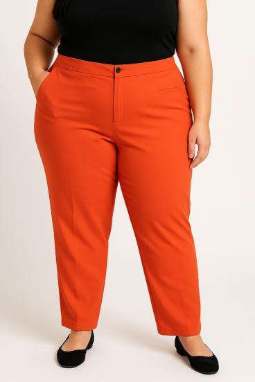 Plus size pants, red