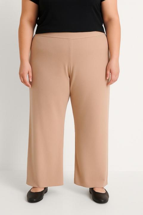 Plus size pants, beige