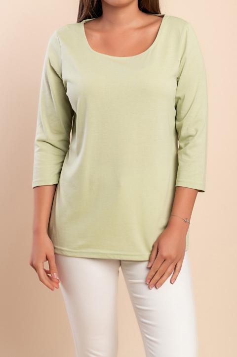 Round neck Top, green