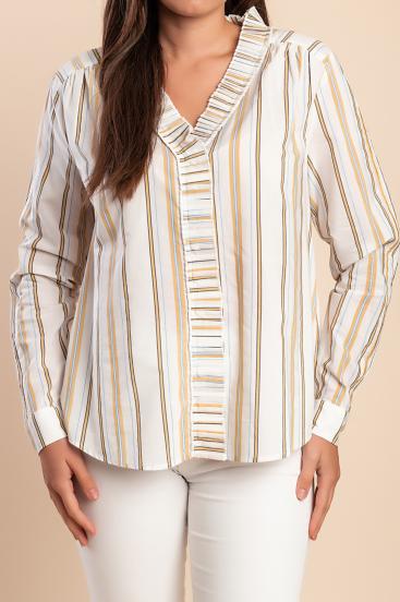 Striped Shirt, White