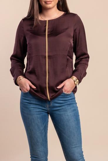 Plus size blouse, burgundy