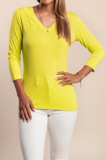 Top with 3/4 sleeves, light green