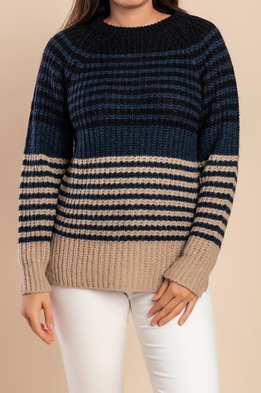 Crew Neck Sweater, Dark Blue