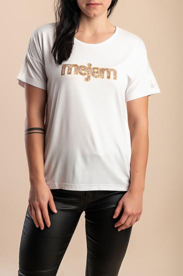 Printed T-shirt, white