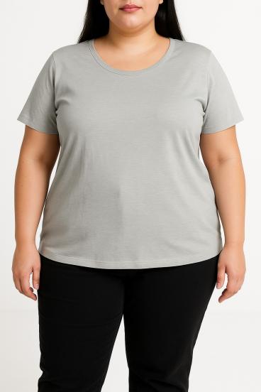 Cotton T-shirt, gray