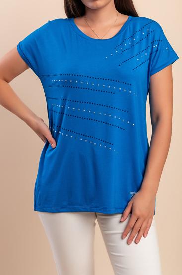 Viscose T-shirt, blue