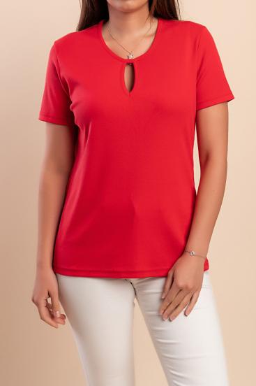 Cotton T-shirt, red