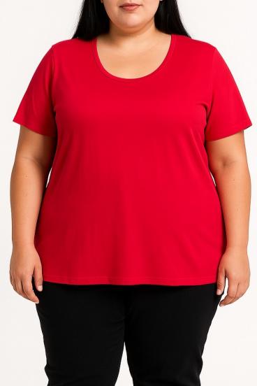 Viscose T-shirt, fuchsia