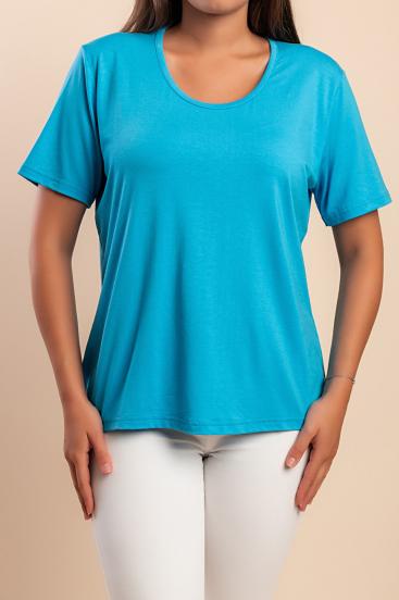 Viscose T-shirt, blue