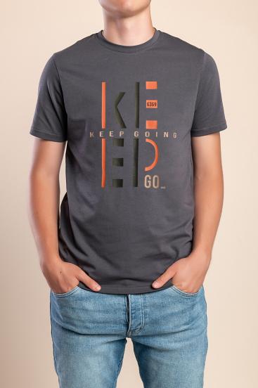 Men's cotton t-shirt, gray