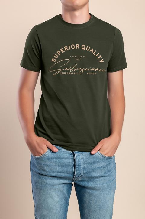 Men's Cotton T-Shirt, Olive