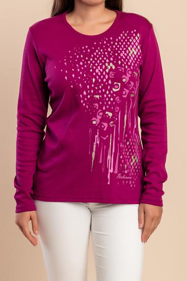 Long Sleeve Top, Fuchsia
