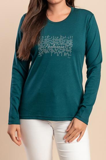 Cotton Top with Decorative Detail, Green
