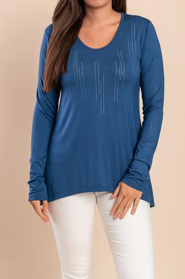 Long Sleeve Top, Dark Blue