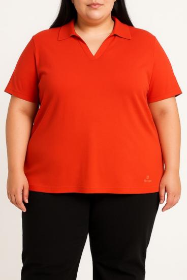 Plus size cotton t-shirt, red