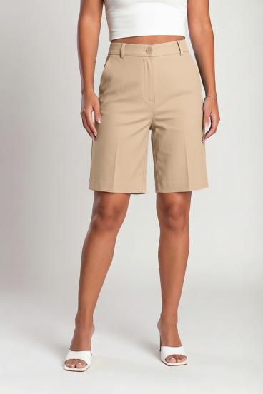 "Luxe jeans" High Waist Cotton Bermuda Shorts