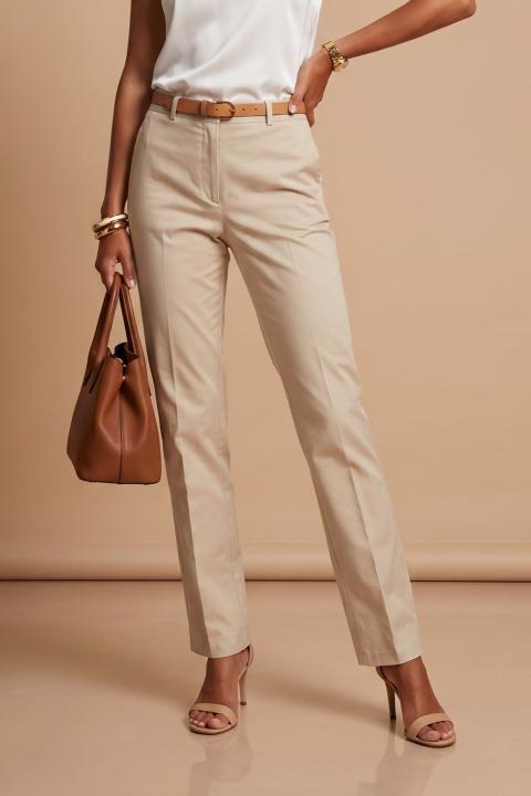 Elegant Long Pants, Beige
