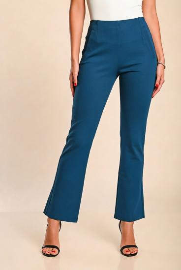 Elegant flare-bottom trousers, royal blue