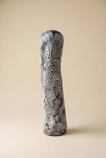 Handmade Glazed Relief Ceramic Vase