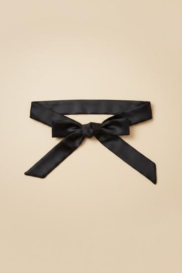 Faux leather belt, black