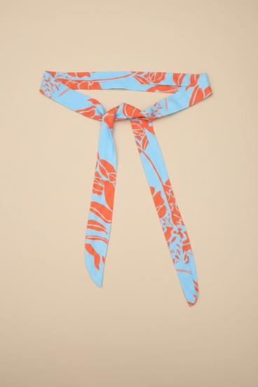 Printed belt, light blue