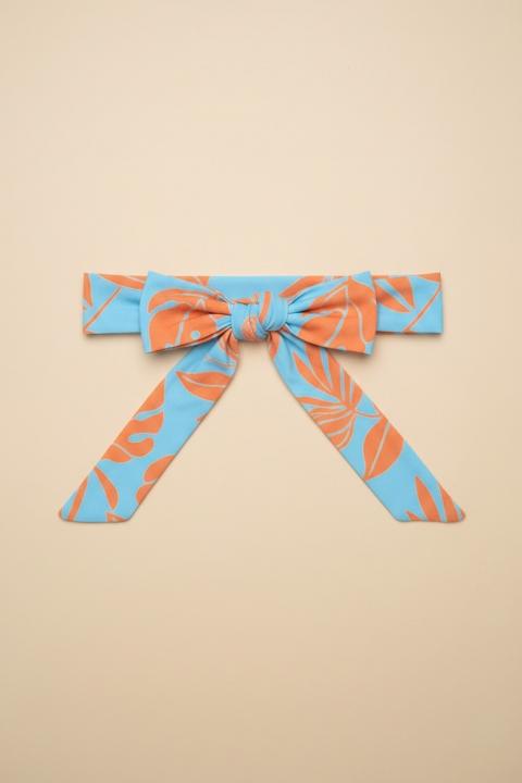 Belt with print, light blue