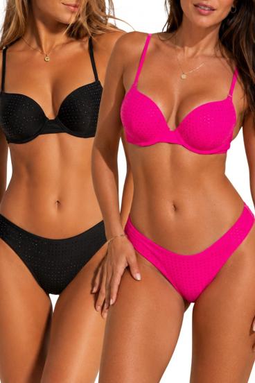 Set of two swimsuits, black and fuchsia